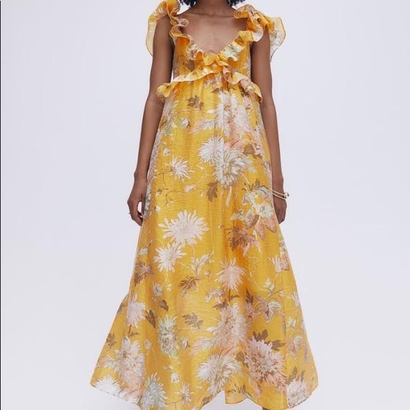 H&M Floral Yellow Maxi Dress - Picture 2 of 12